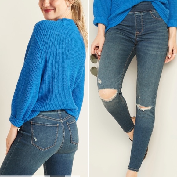 Old Navy Denim - ON Rockstar Jegging Distressed Medium blue BNWOT